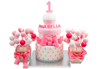 3-tier Cake with Cake Pops