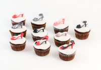 Chocolate Cupcakes Decorated with Edible Slippers