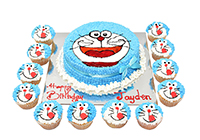 Doraemon Cupcakes & Simple Cake