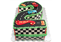 Number-Shaped Racetrack Cake