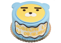 Bear Themed Simple Fondant Cake