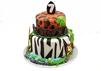 Zoo Themed Birthday Cake